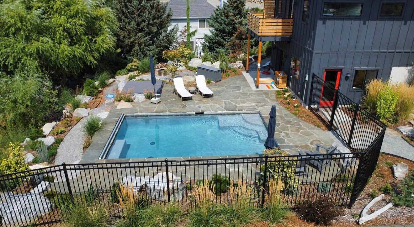 Family Pool & Patio — Chelan, WA by AquaHerosNW